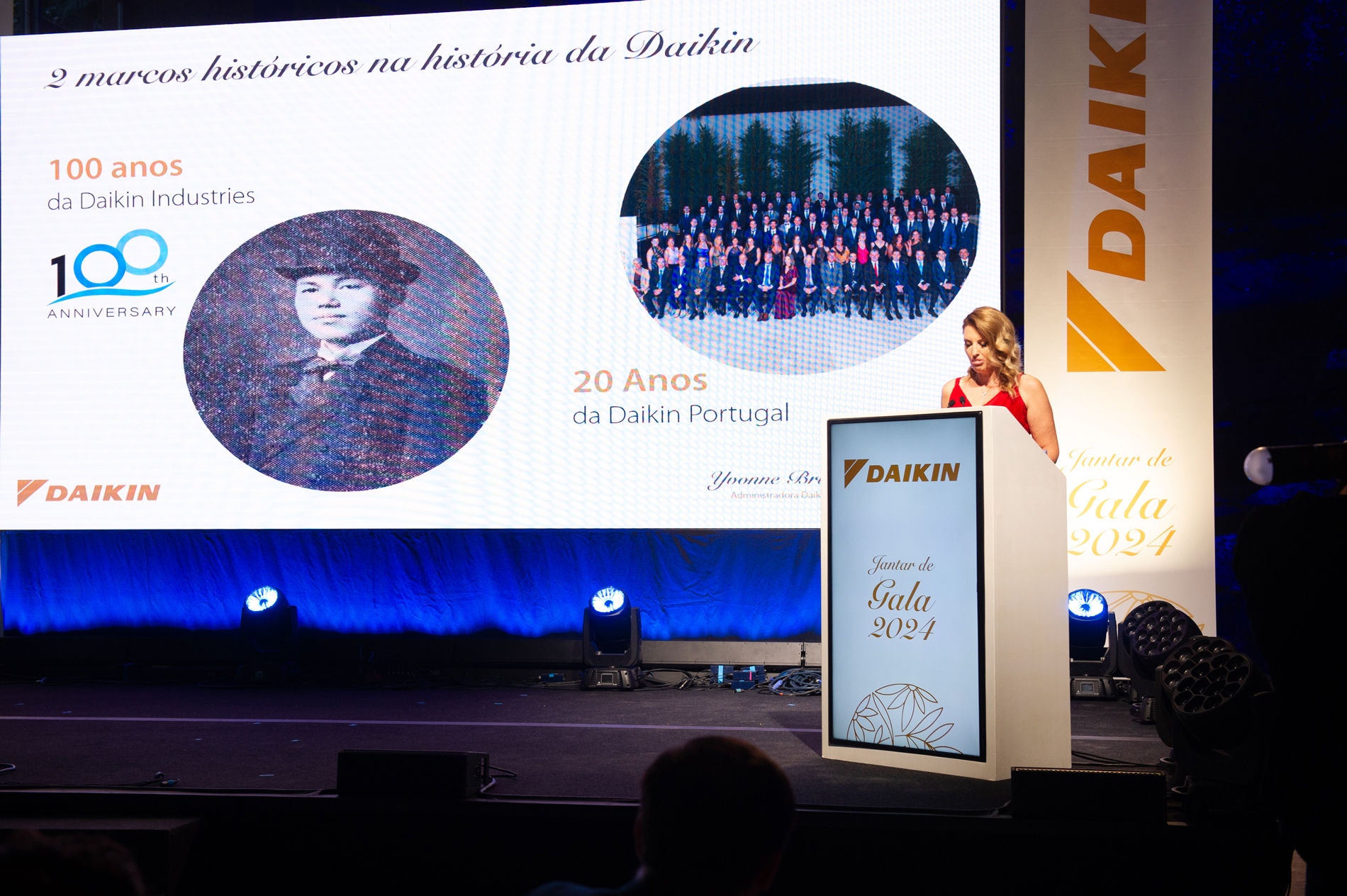 Discurso de Yvonne Brierley, Administradora da Daikin, para os convidados e colaboradores