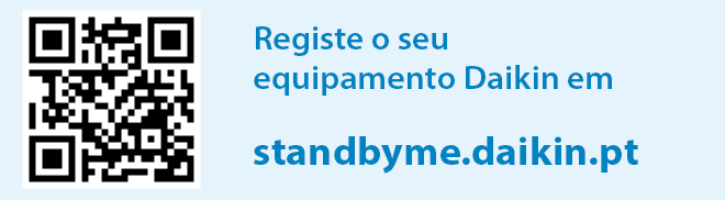 Registe o seu equipamento Daikin em standbyme.daikin.pt